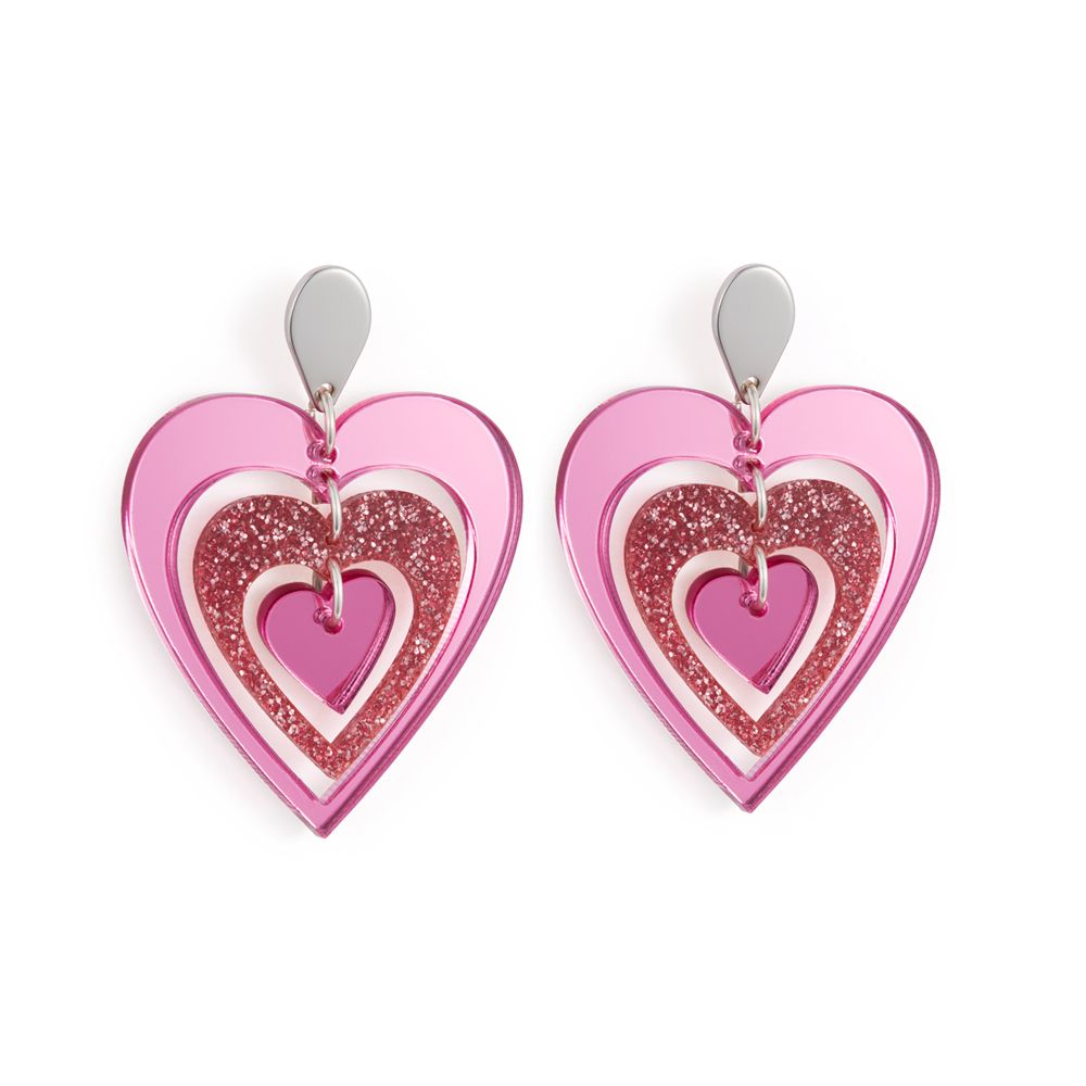 Toolally Pop Hearts - Pink Mirror & Glitter