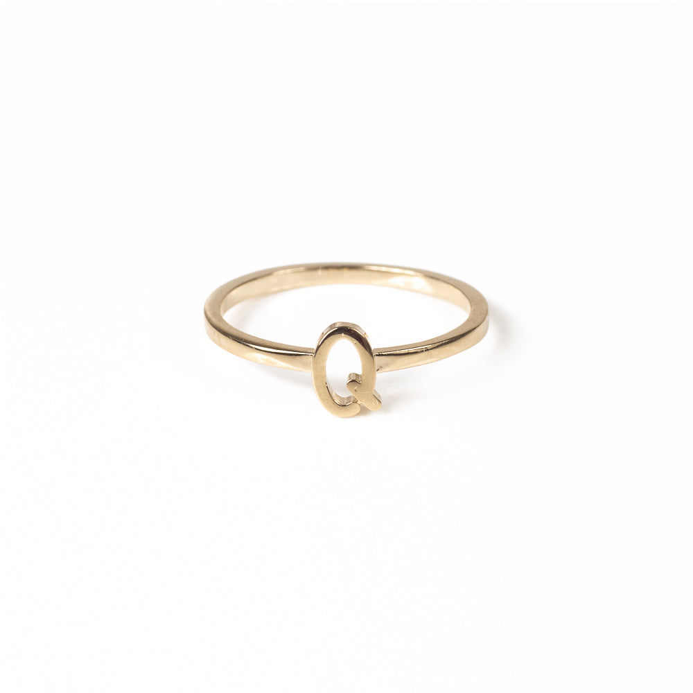 Alphabet Stacker Ring - Gold Vermeil
