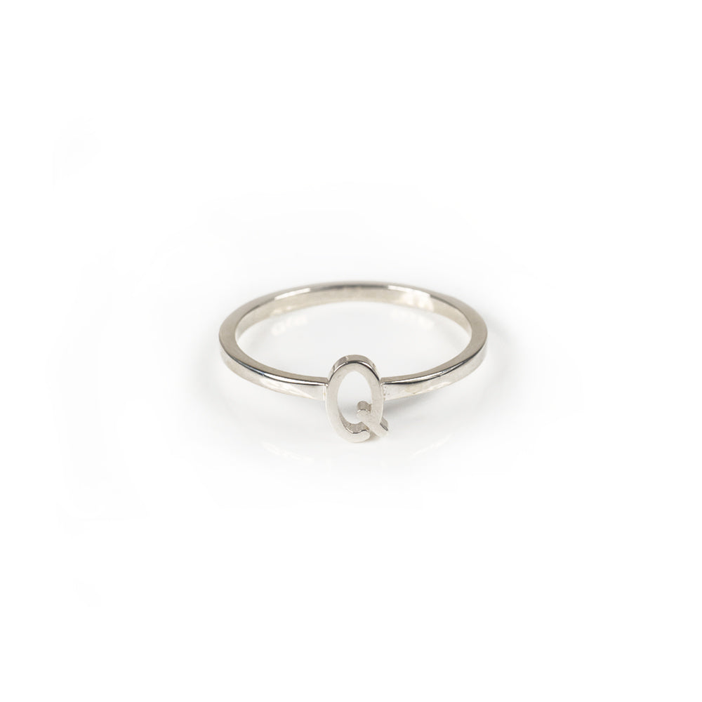 Alphabet Stacker Ring - Silver