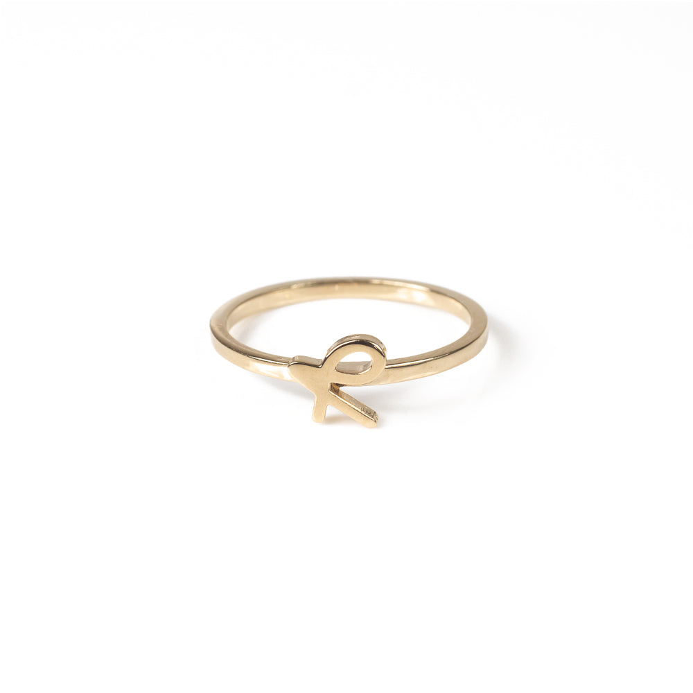 Alphabet Stacker Ring - Gold