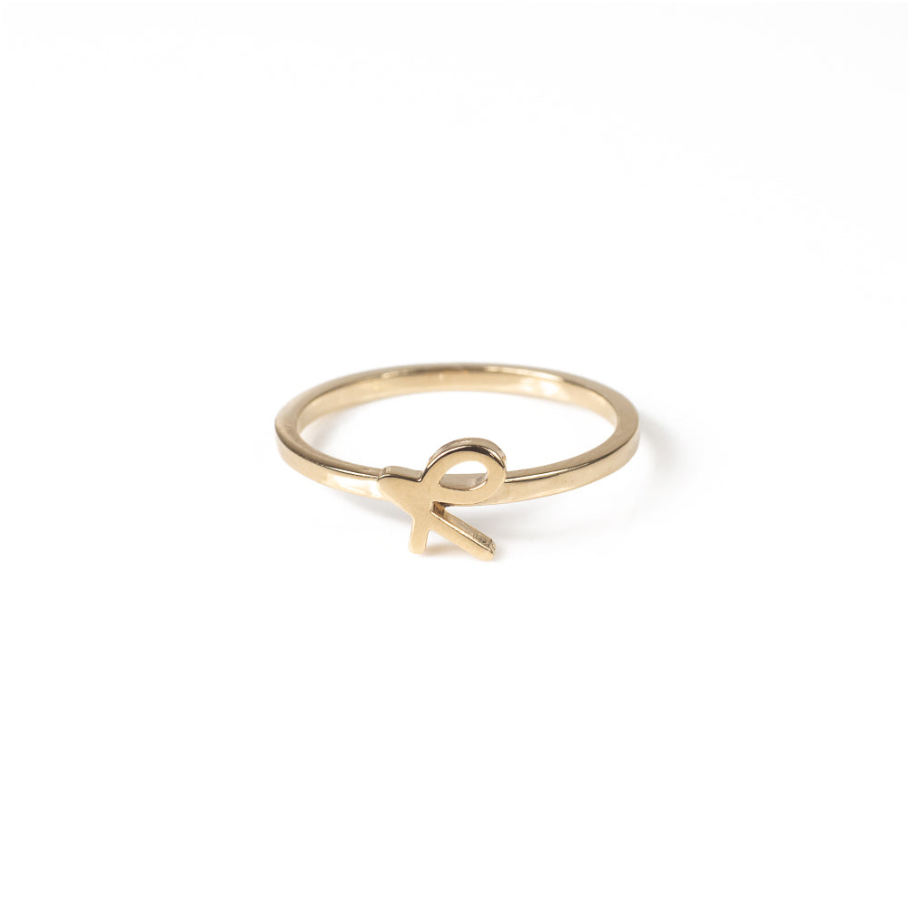 Alphabet Stacker Ring - Gold Vermeil