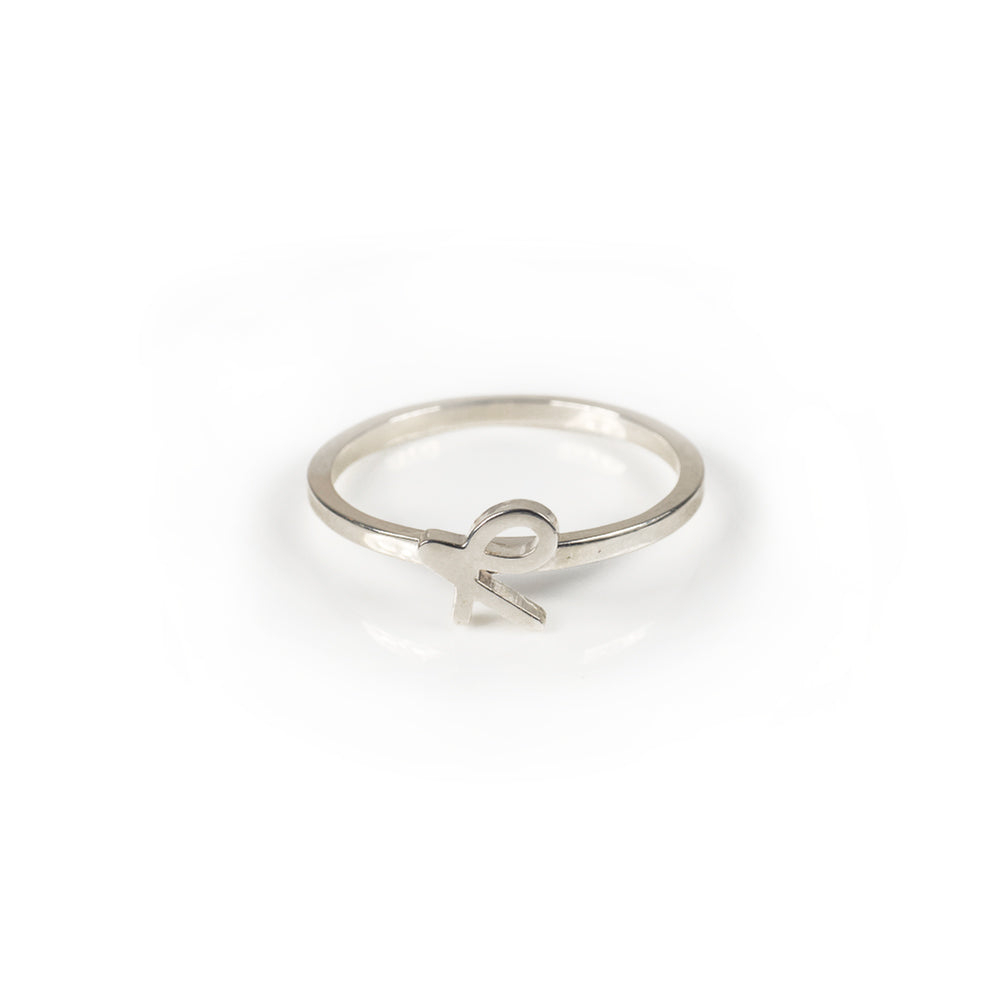 Alphabet Stacker Ring - Sterling Silver