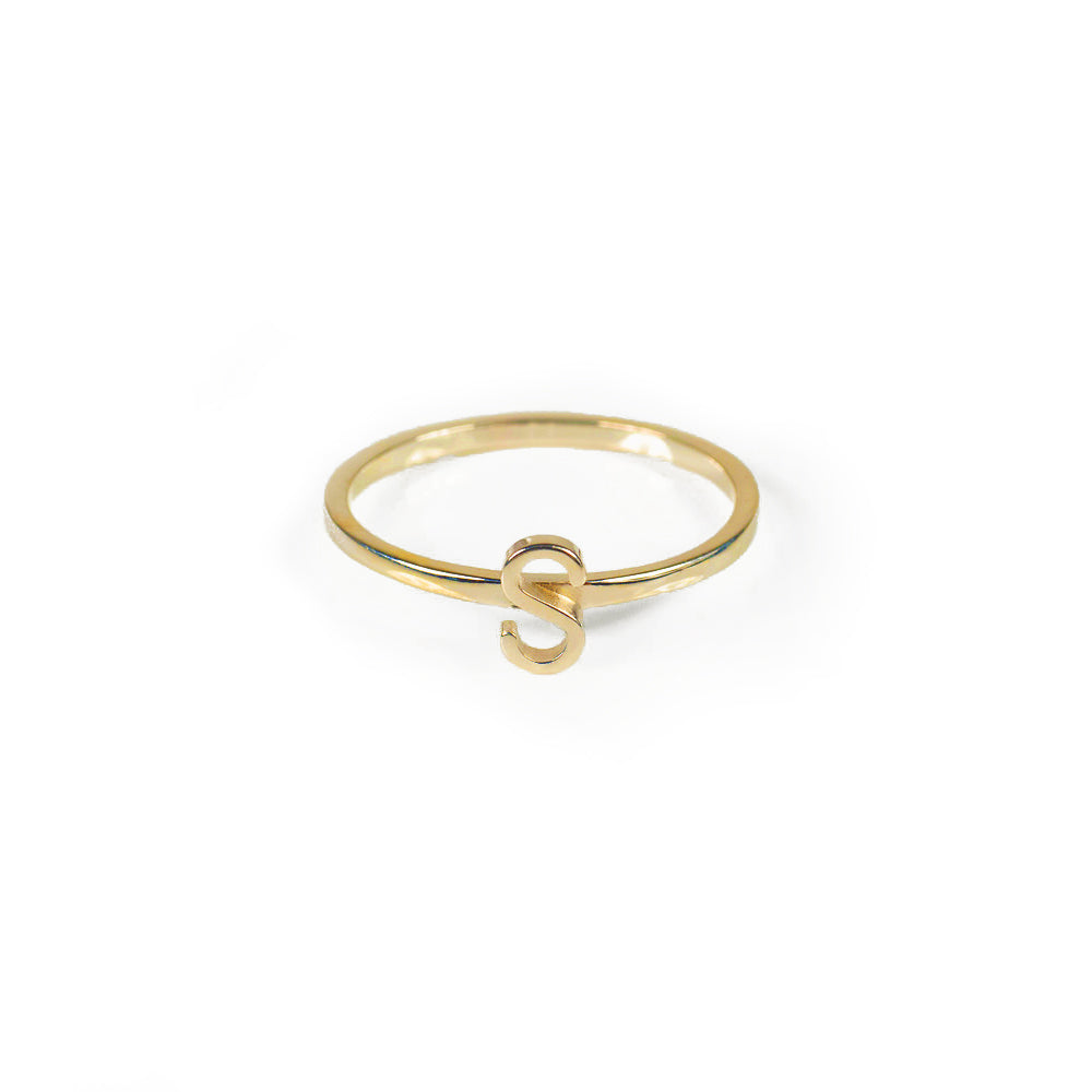 Alphabet Stacker Ring - Gold Vermeil