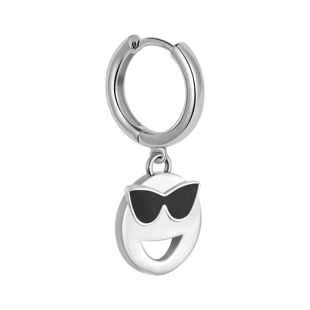 Mood Huggie Single Earring Sterling Silver - Cool