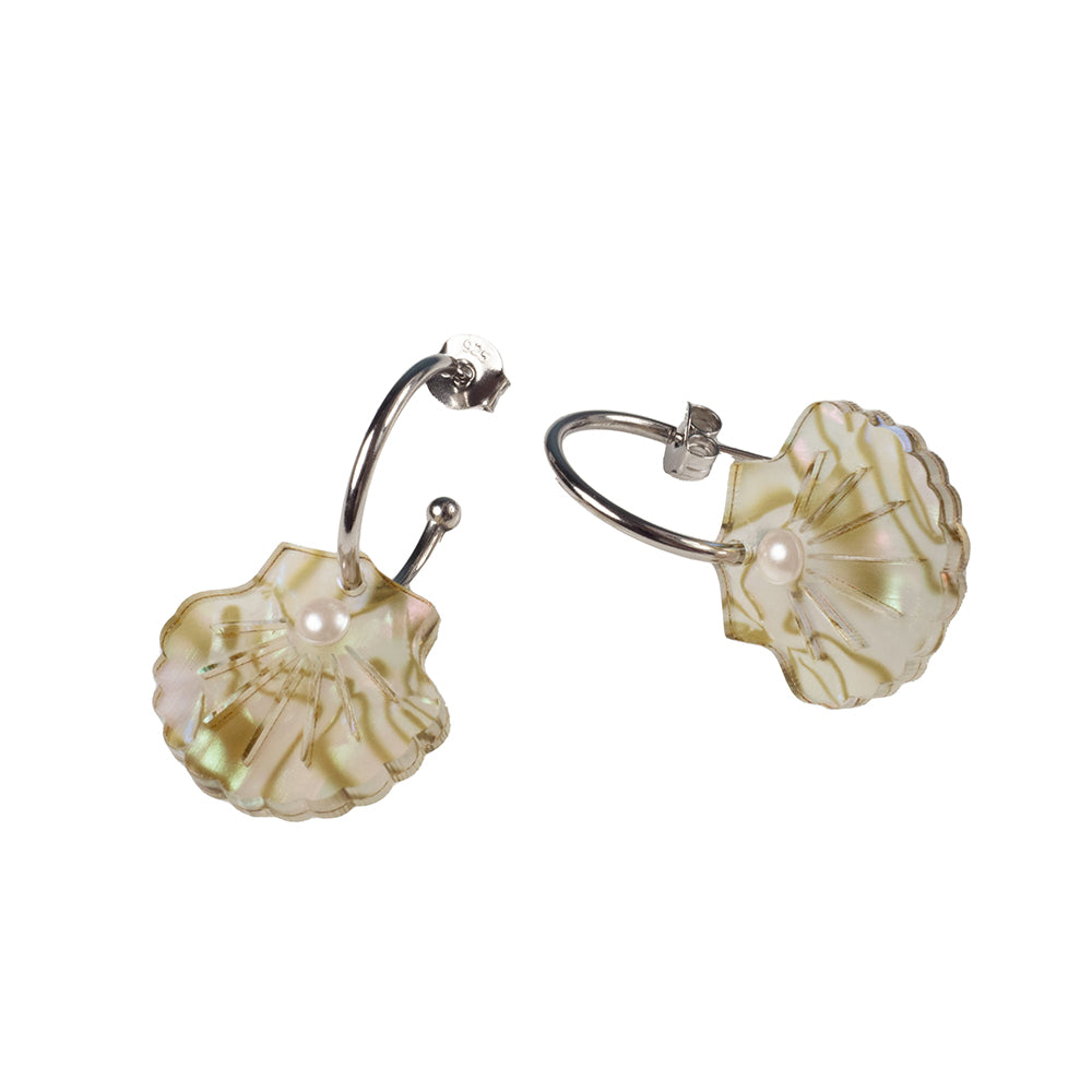 Toolally Shell Hoop Earrings Shell