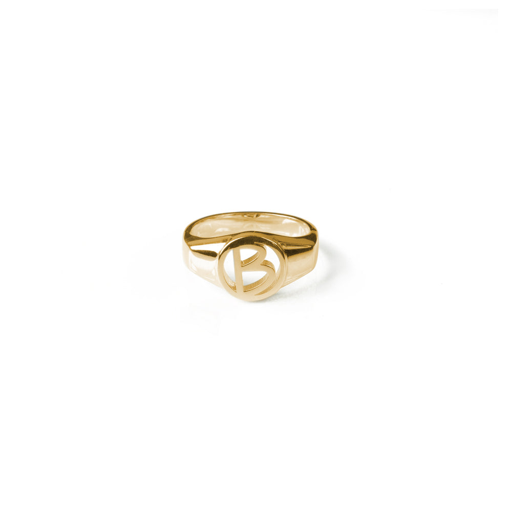 Alphabet Signet Ring - Gold Vermeil