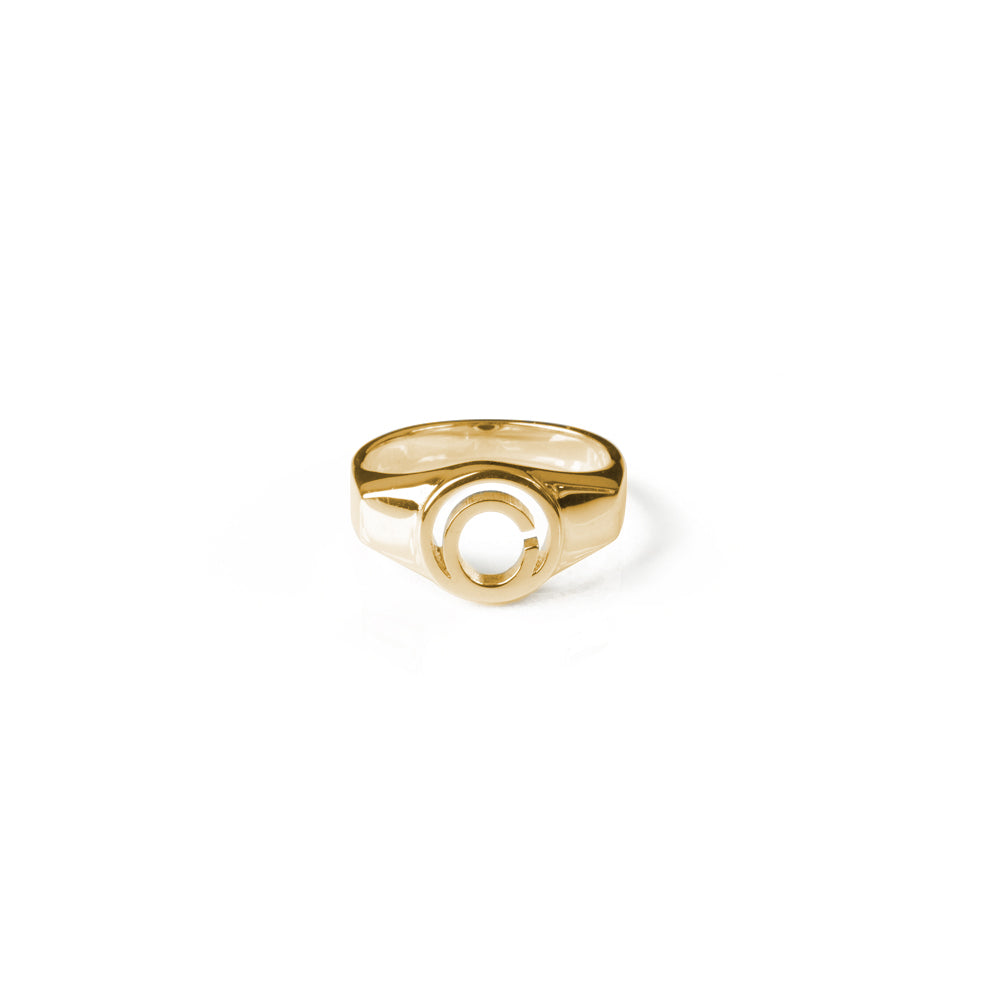 Alphabet Signet Ring - Gold Vermeil