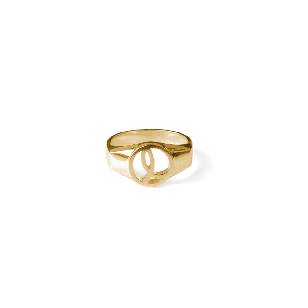 Alphabet Signet Ring - Gold Vermeil