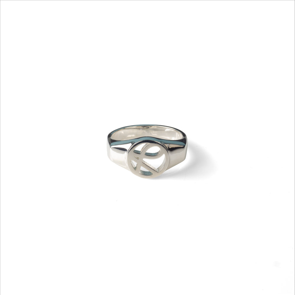 Alphabet Signet Ring - Sterling Silver