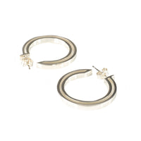 Toolally Earrings Small Double Hoops Silver