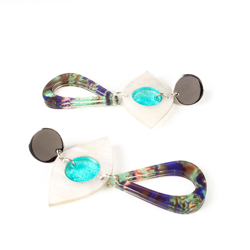 Toolally Eye Motif Drop - Blue Earrings