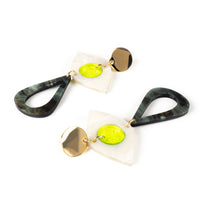 Toolally Eye Motif Drop - Yellow Earrings