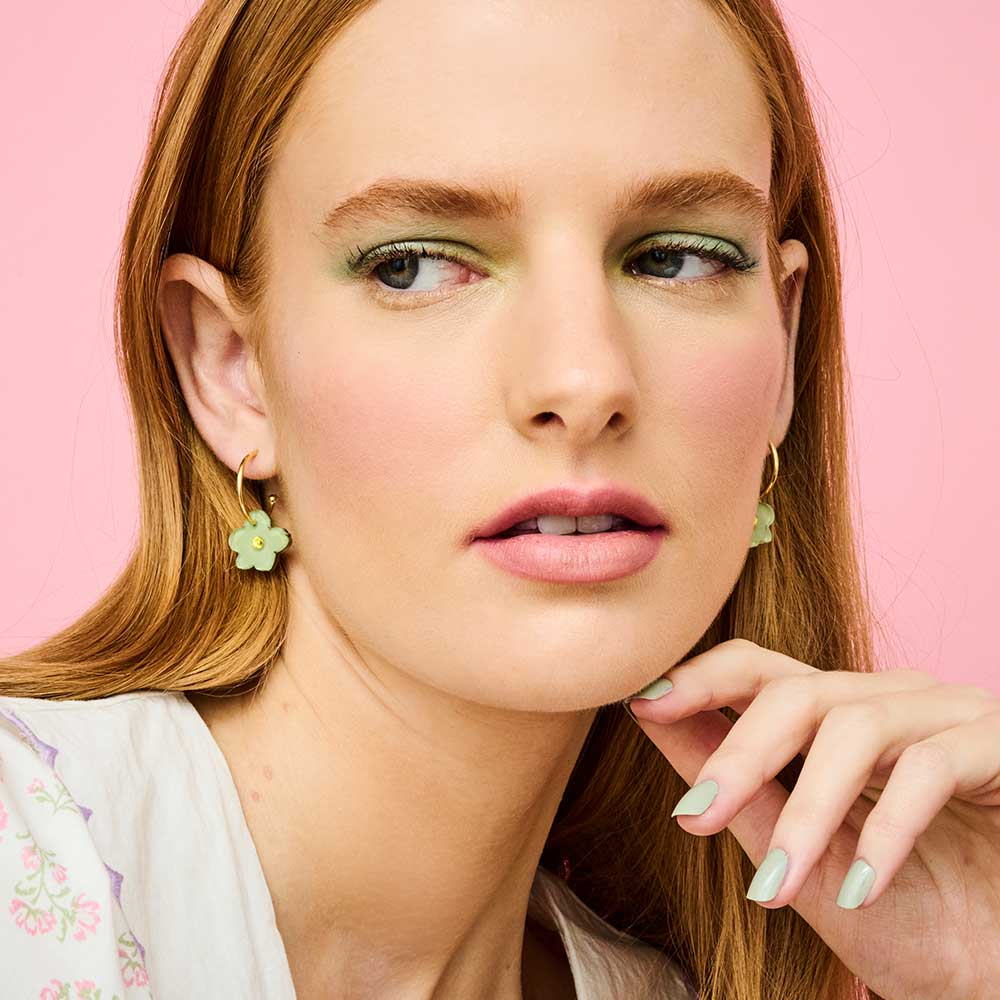 Toolally Earrings Charming Forget Me Nots Jade