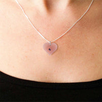 Toolally Necklace Charming Heart Pendant Antique Rose