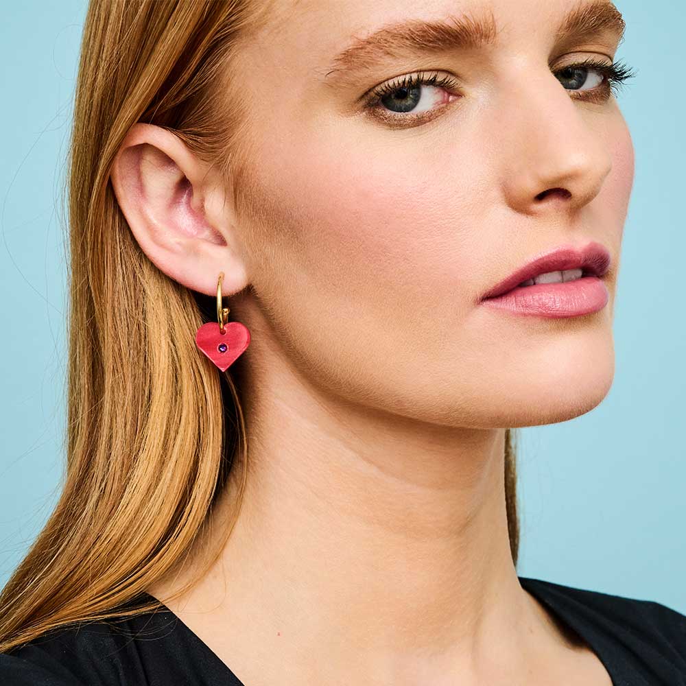 Toolally Charming Hoops Earrings Red