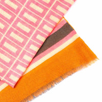 Toolally Hemingways Scarf Pink & Orange Close Up