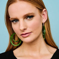 Toolally LBD Hoops Green Glitter