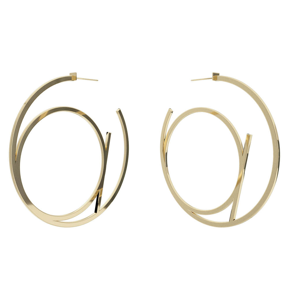 Toolally Large Alphabet Hoops Gold
