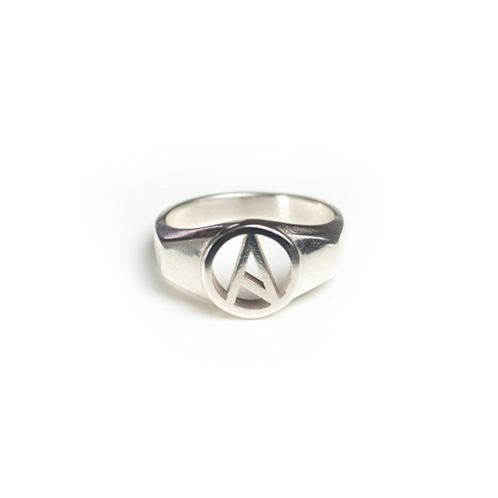 Alphabet Signet Ring - Sterling Silver