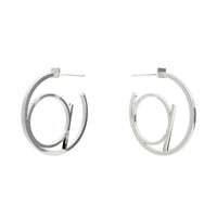 Toolally Small Alphabet Hoops Silver A