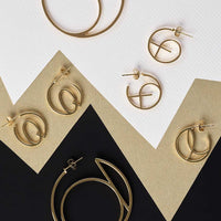 Toolally Small Alphabet Hoops Gold