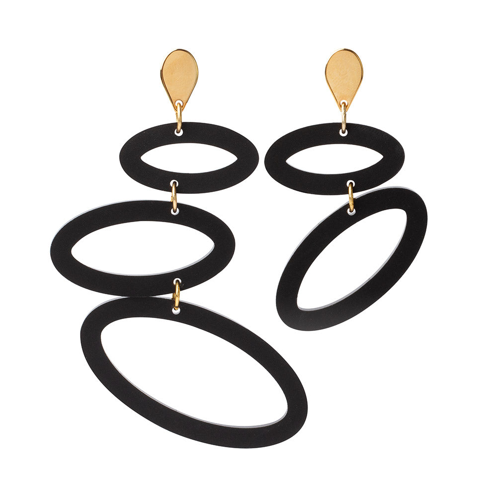 Toolally Asymmetric Ellipses Black Gold