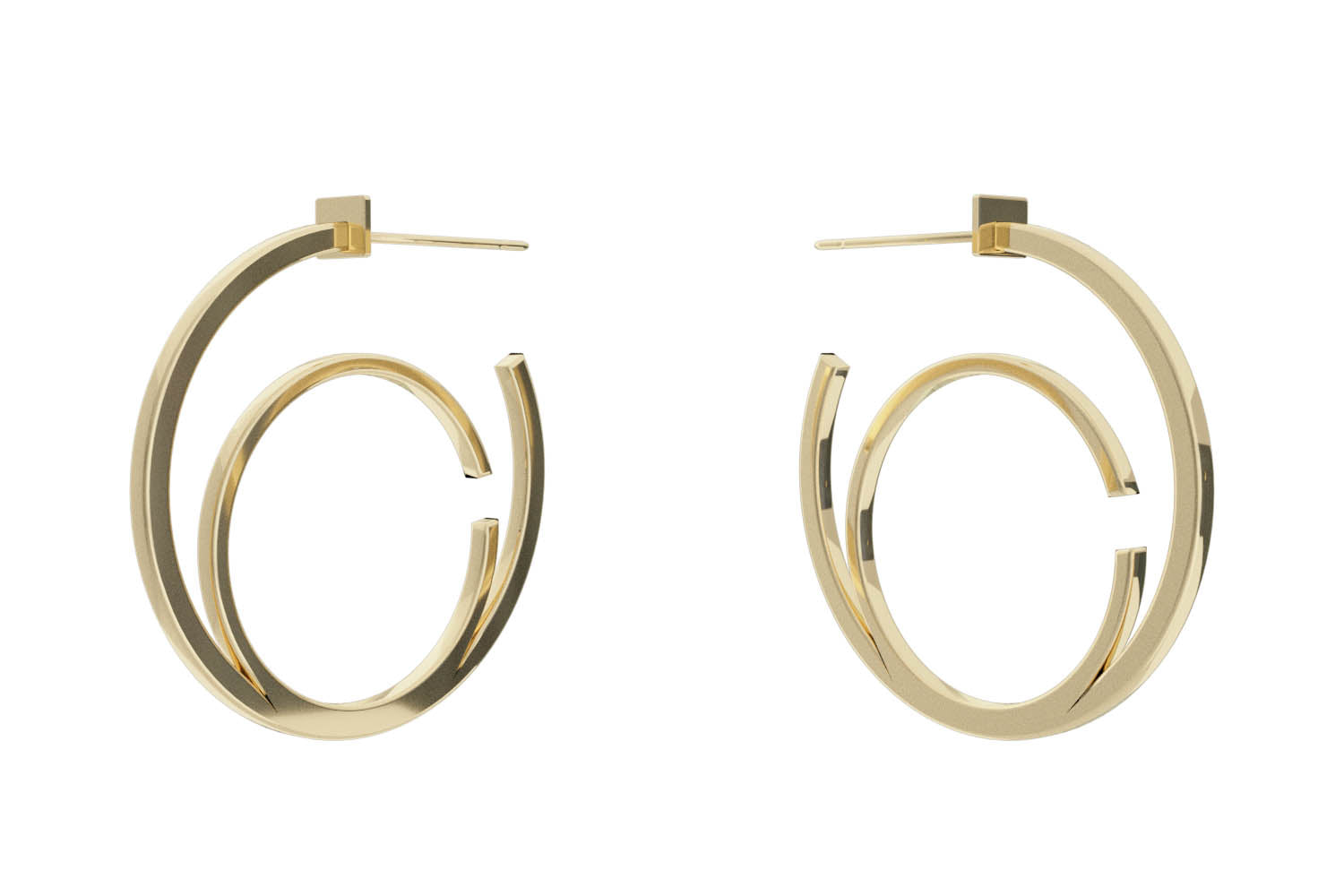 Small Alphabet Hoops - Gold