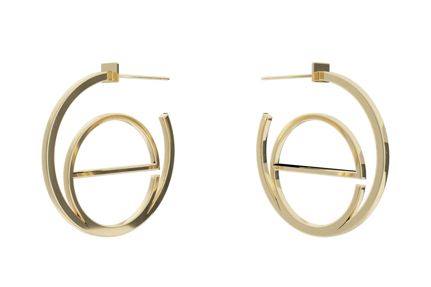 Small Alphabet Hoops - Gold