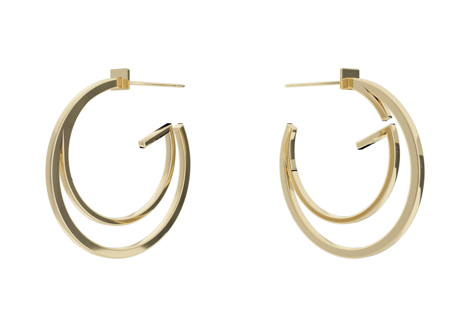 Small Alphabet Hoops - Gold