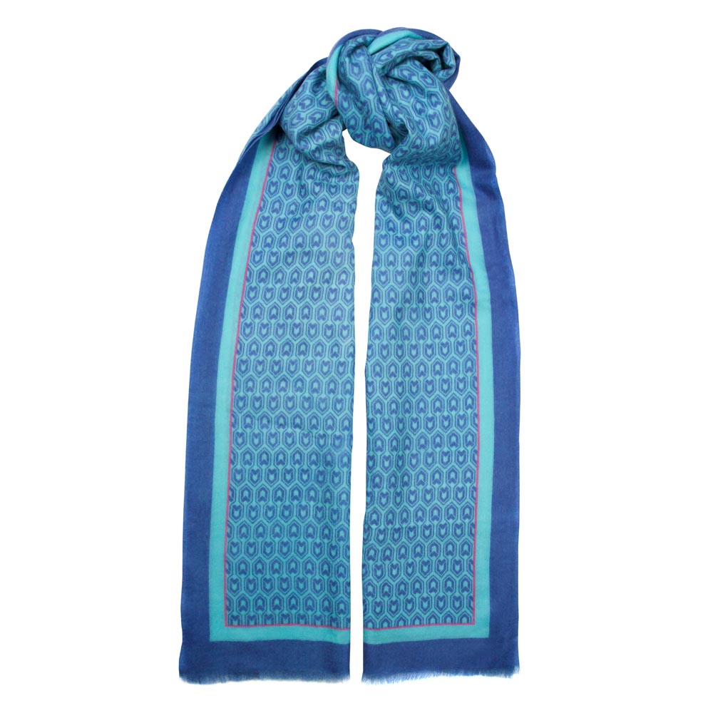 Toolally_Houndstooth_Scarf_Cobalt
