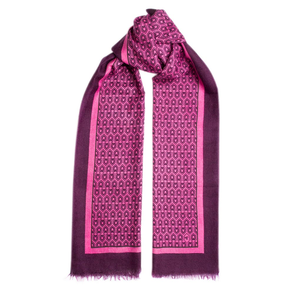 Toolally_Houndstooth_Scarf_Fuschia