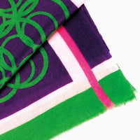Toolally_LBD_Hoop_Scarf_Green_Purple_Flatlay