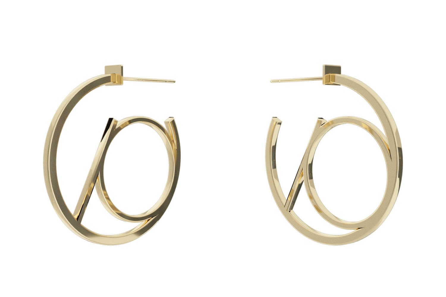 Small Alphabet Hoops - Gold