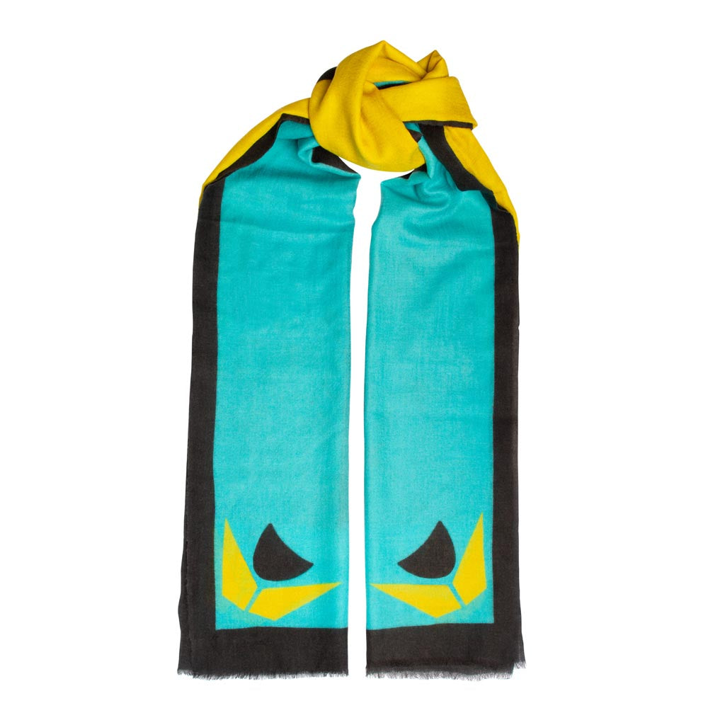 Toolally_Tulip_Scarf_Blue_Yellow