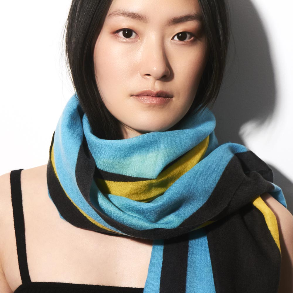 Toolally_Tulip_Scarf_Blue_Yellow