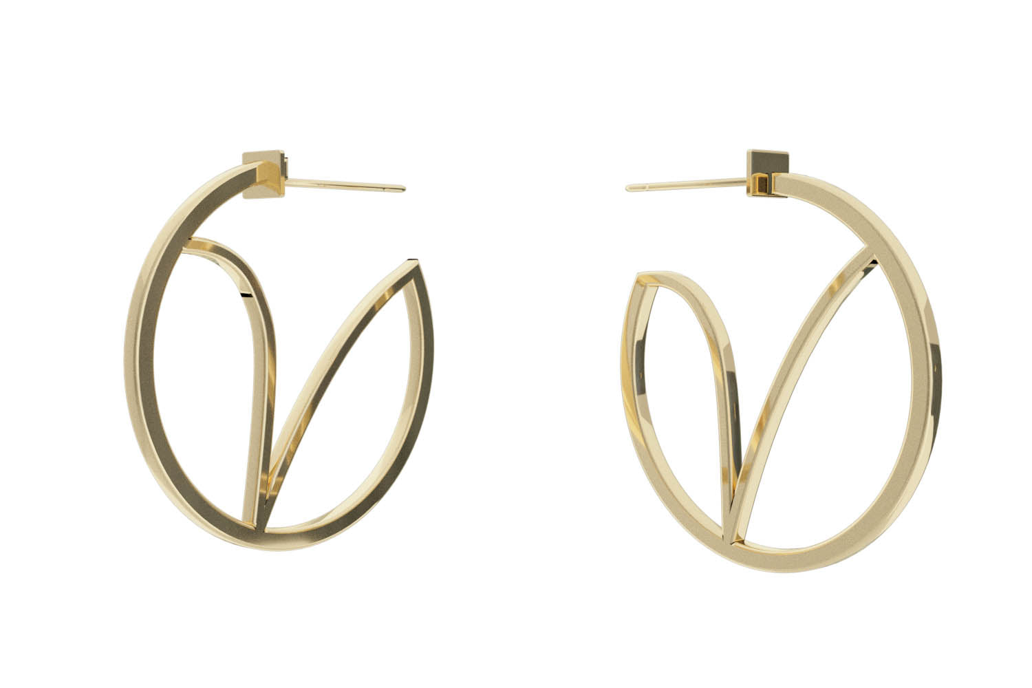 Small Alphabet Hoops - Gold