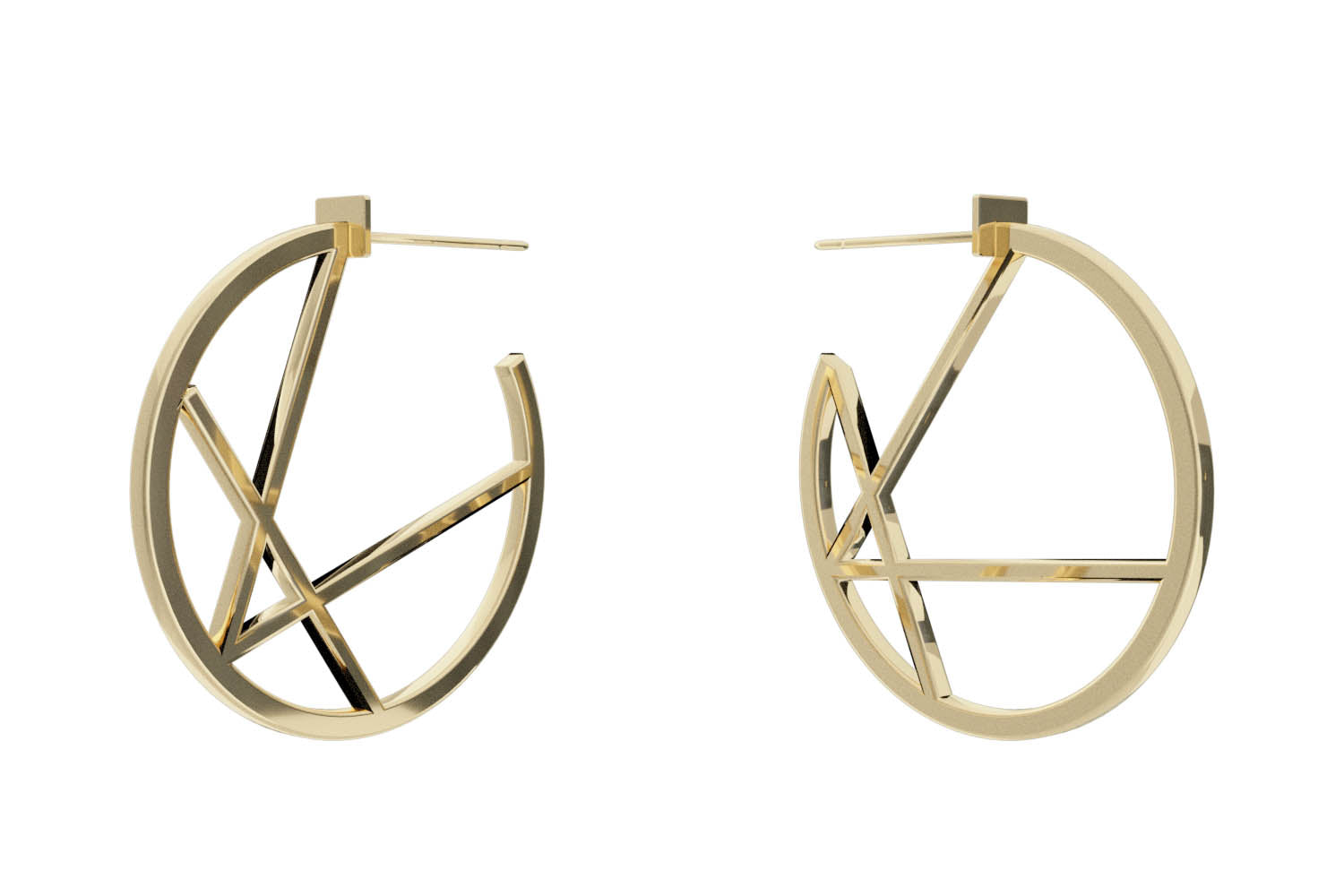 Small Alphabet Hoops - Gold Vermeil