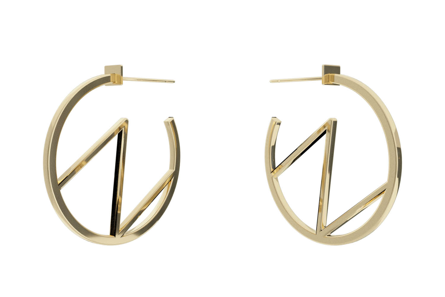 Small Alphabet Hoops - Gold Vermeil