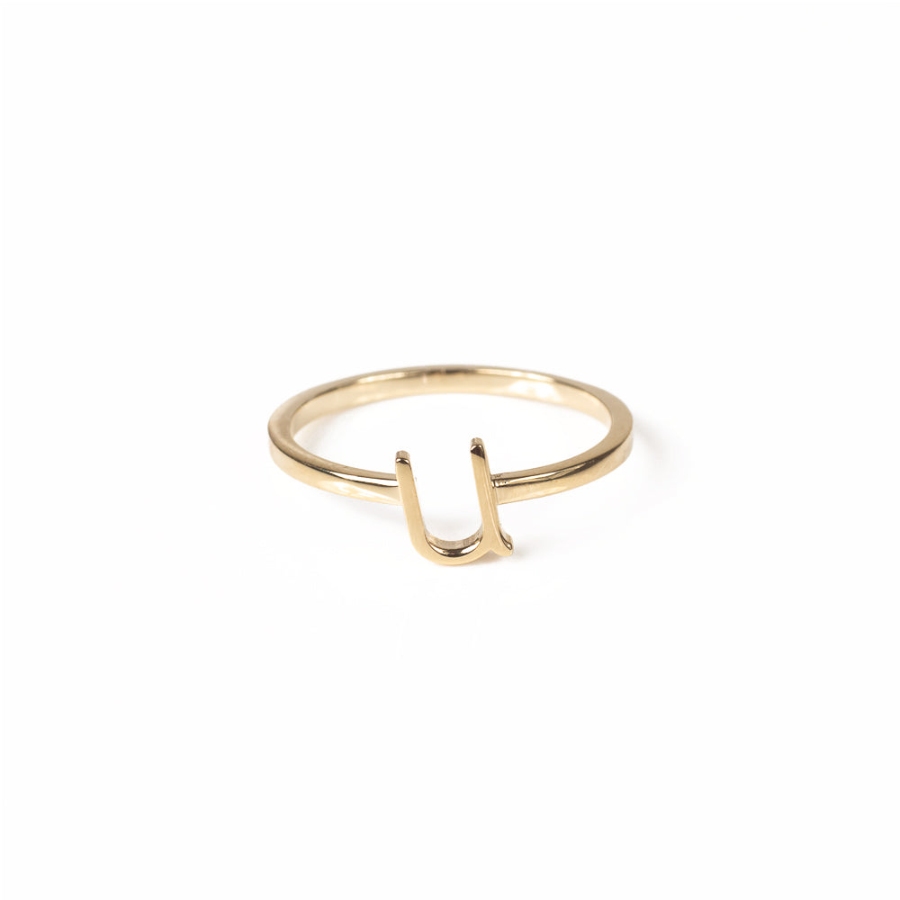 Alphabet Stacker Ring - Gold