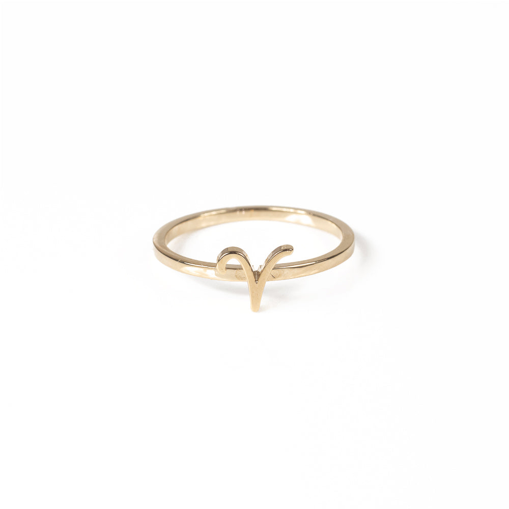 Alphabet Stacker Ring - Gold Vermeil