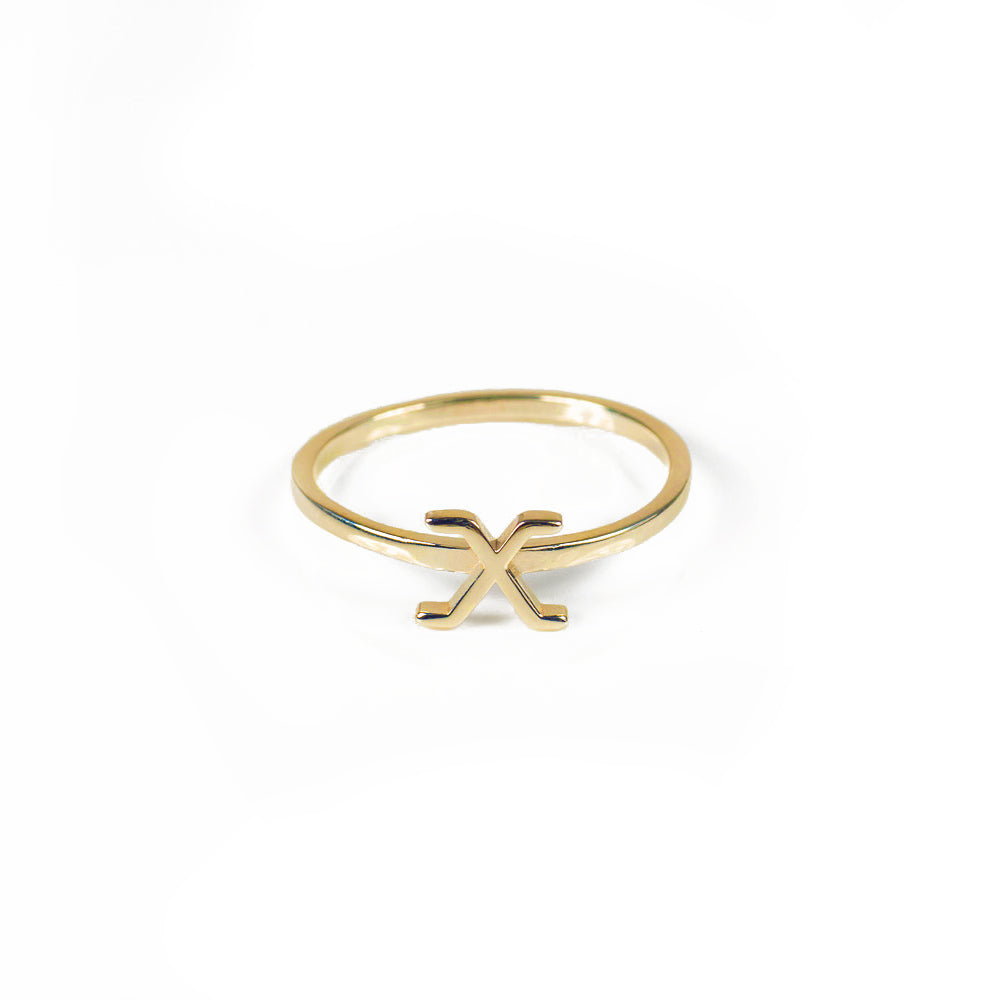 Alphabet Stacker Ring - Gold