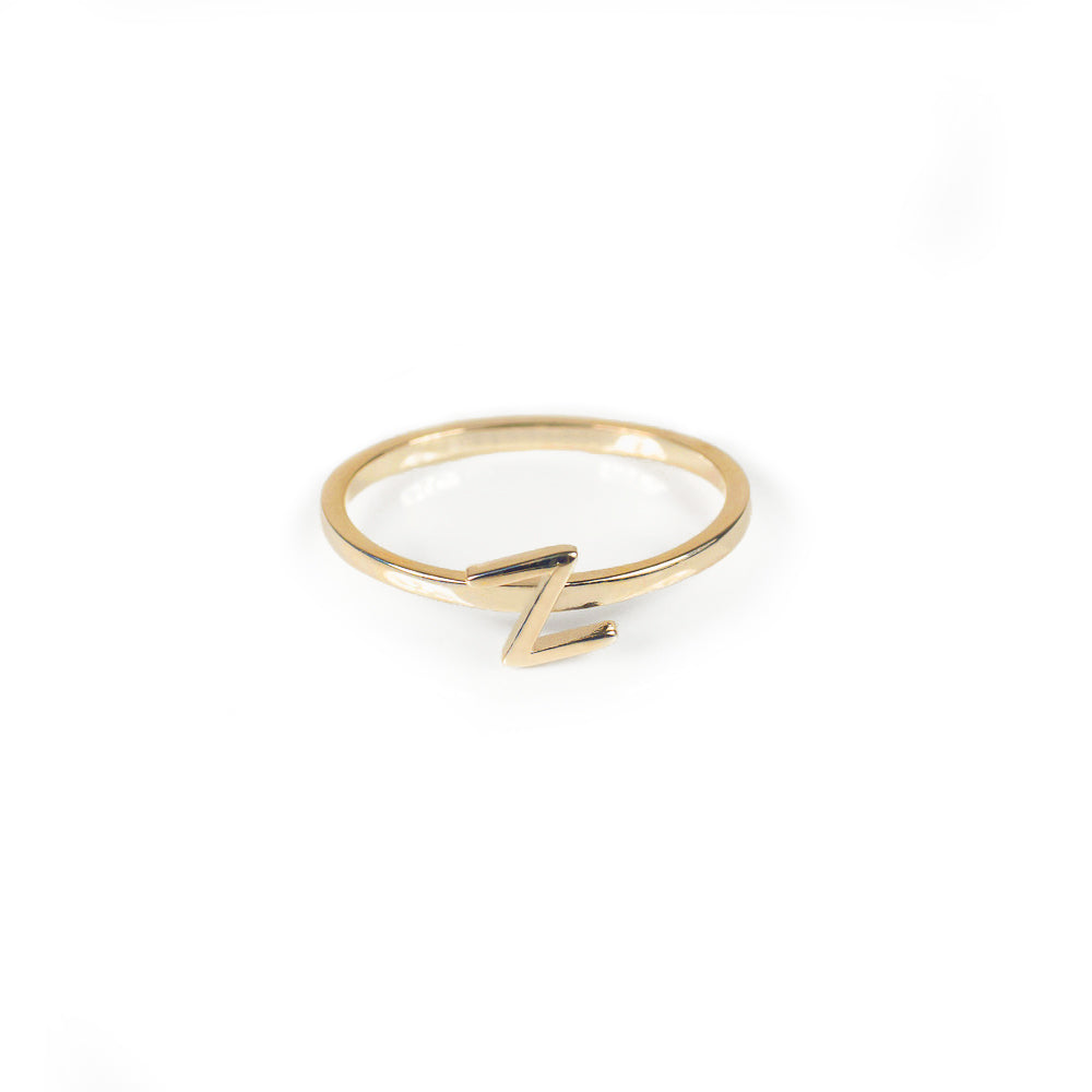 Alphabet Stacker Ring - Gold