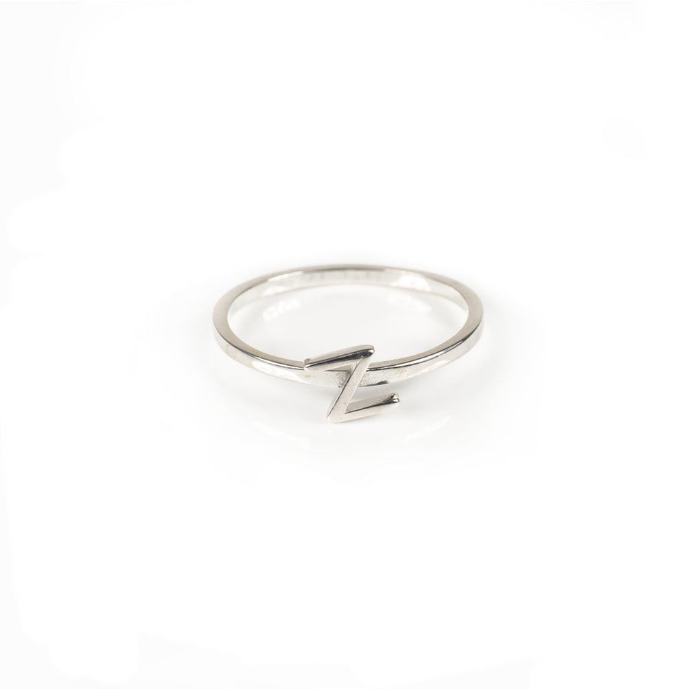 Alphabet Stacker Ring - Silver