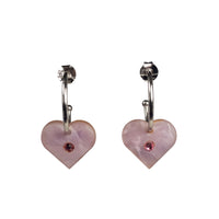Toolally Charming Hearts Lilac Hoop Earrings