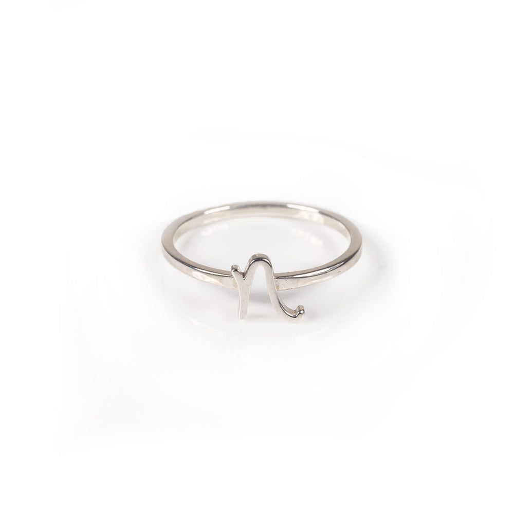 Alphabet Stacker Ring - Sterling Silver